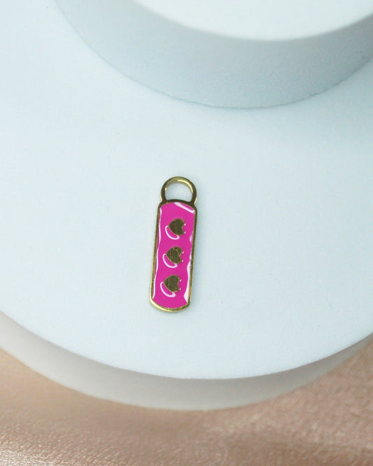 Breloque TRIPLE COEUR ROSE