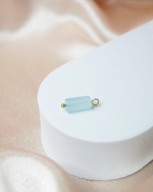 Breloque PERLE AGATE BLEUE