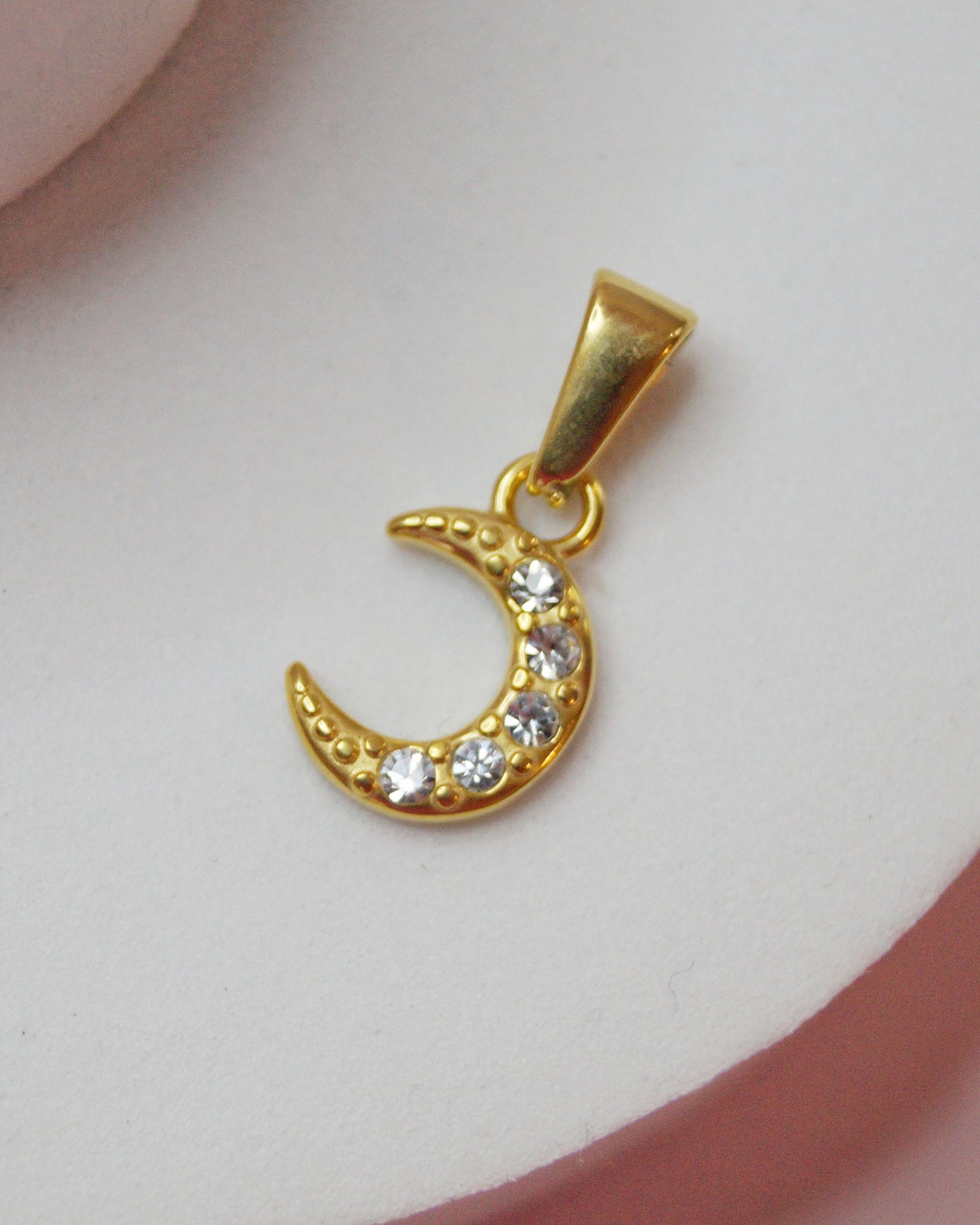 Breloque LUNE STRASS