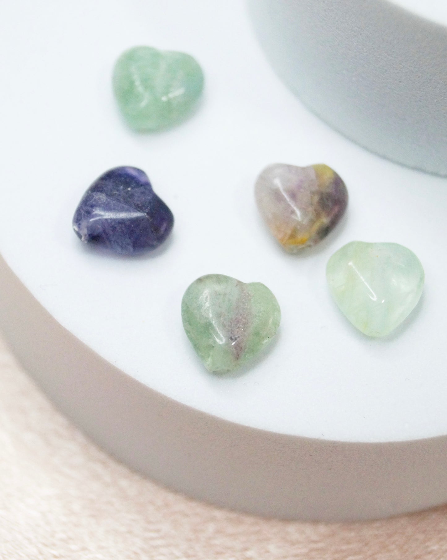 Breloque PIERRE FLUORITE CŒUR