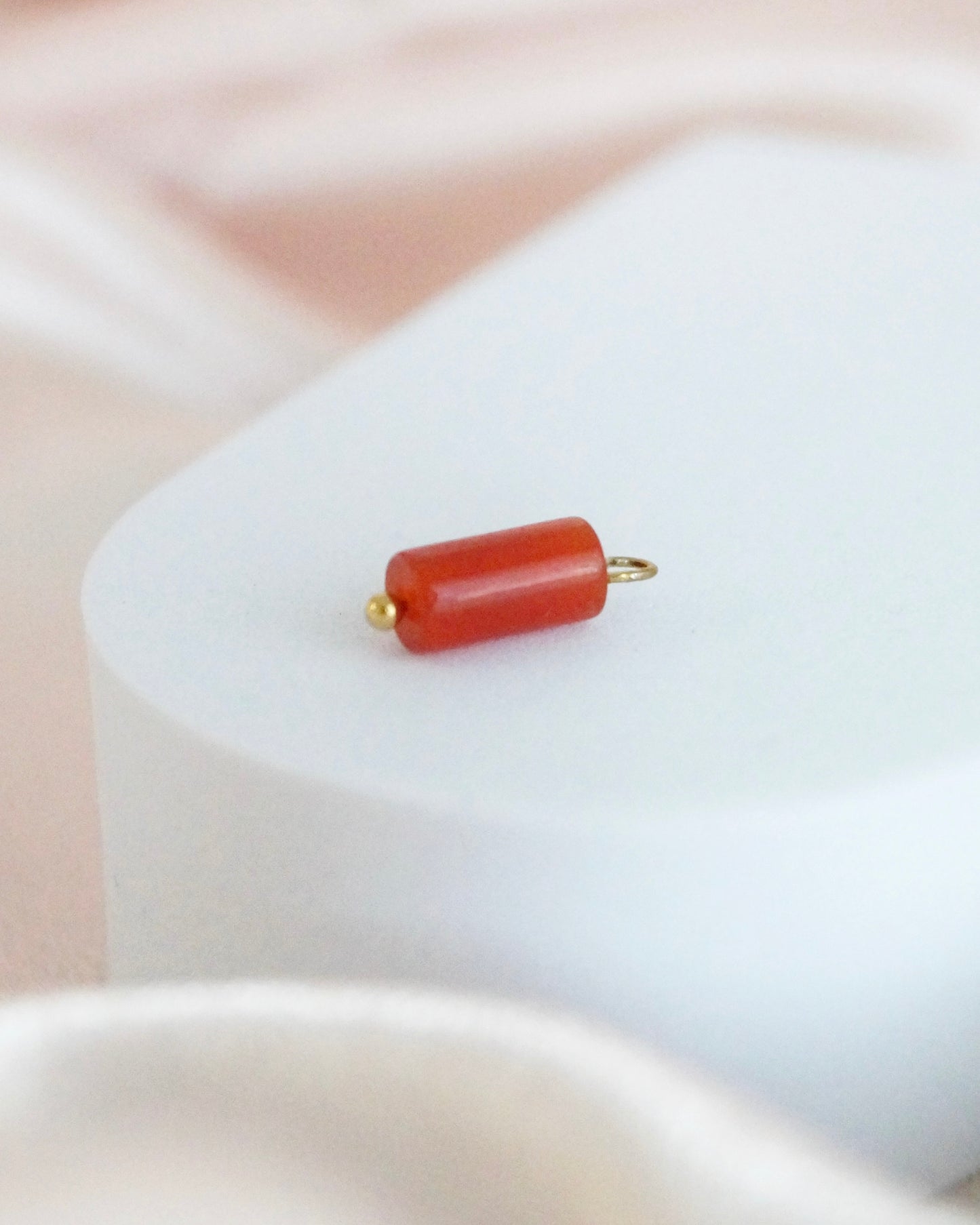 Breloque PERLE AGATE ROUGE