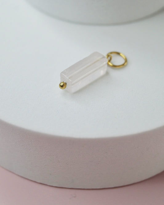 Breloque PERLE QUARTZ ROSE