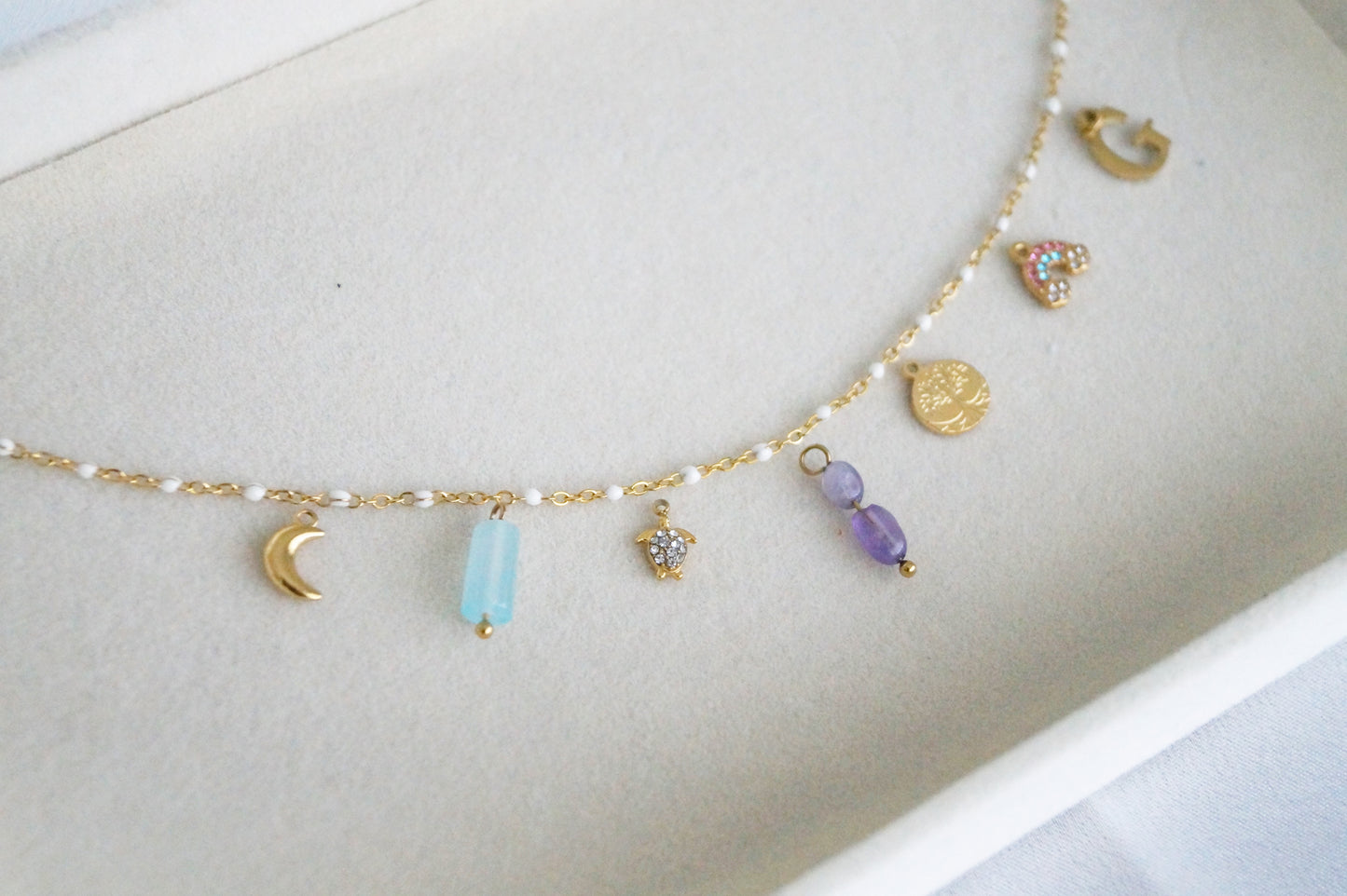 Collier personnalisable modèle LINEA (prix hors breloques)