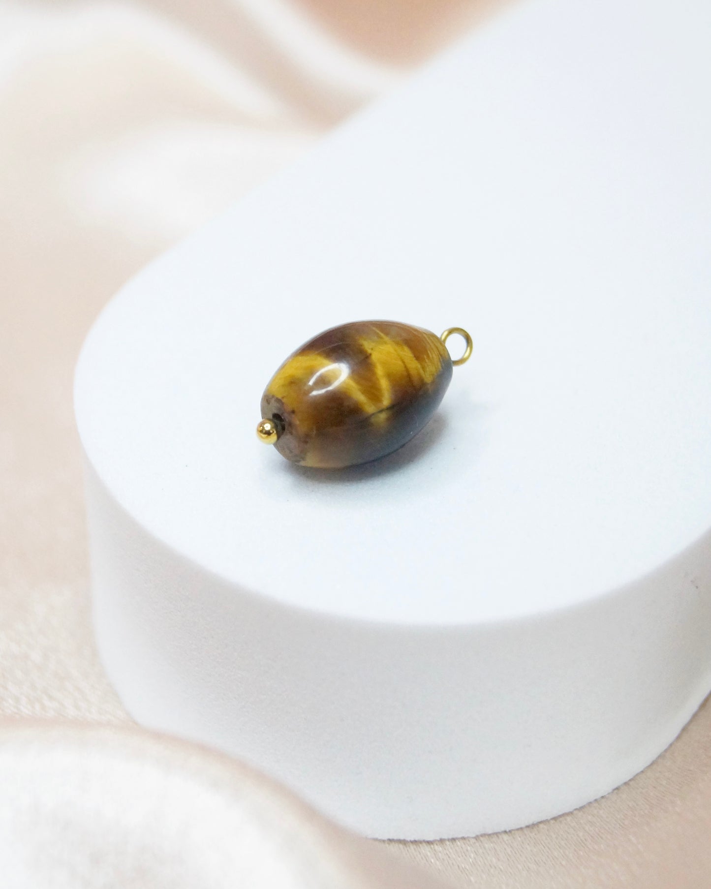 Breloque perle pierre ŒIL DE TIGRE