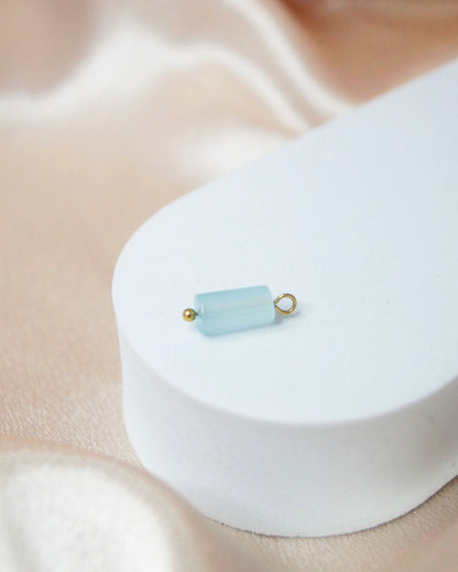 Breloque PERLE AGATE BLEUE