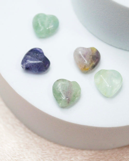 Breloque PIERRE FLUORITE CŒUR