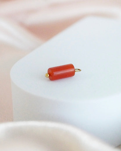 Breloque PERLE AGATE ROUGE