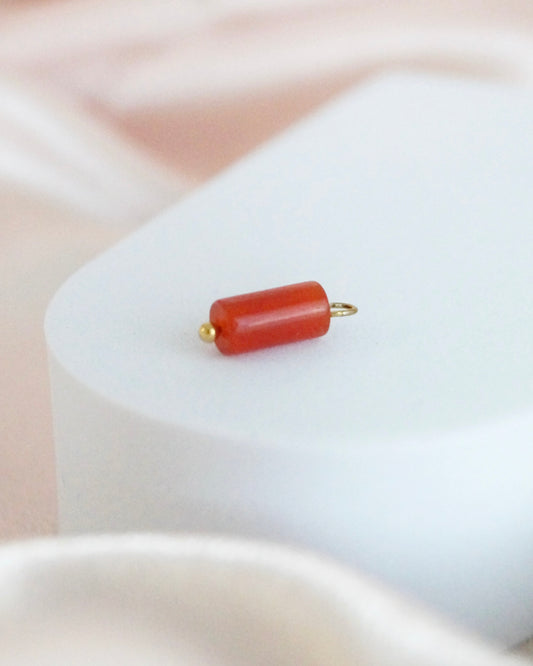 Breloque PERLE AGATE ROUGE