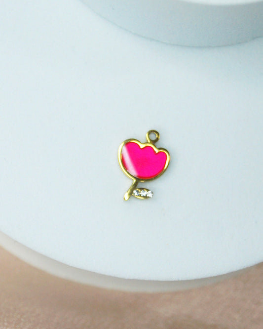 Breloque TULIPE ROSE