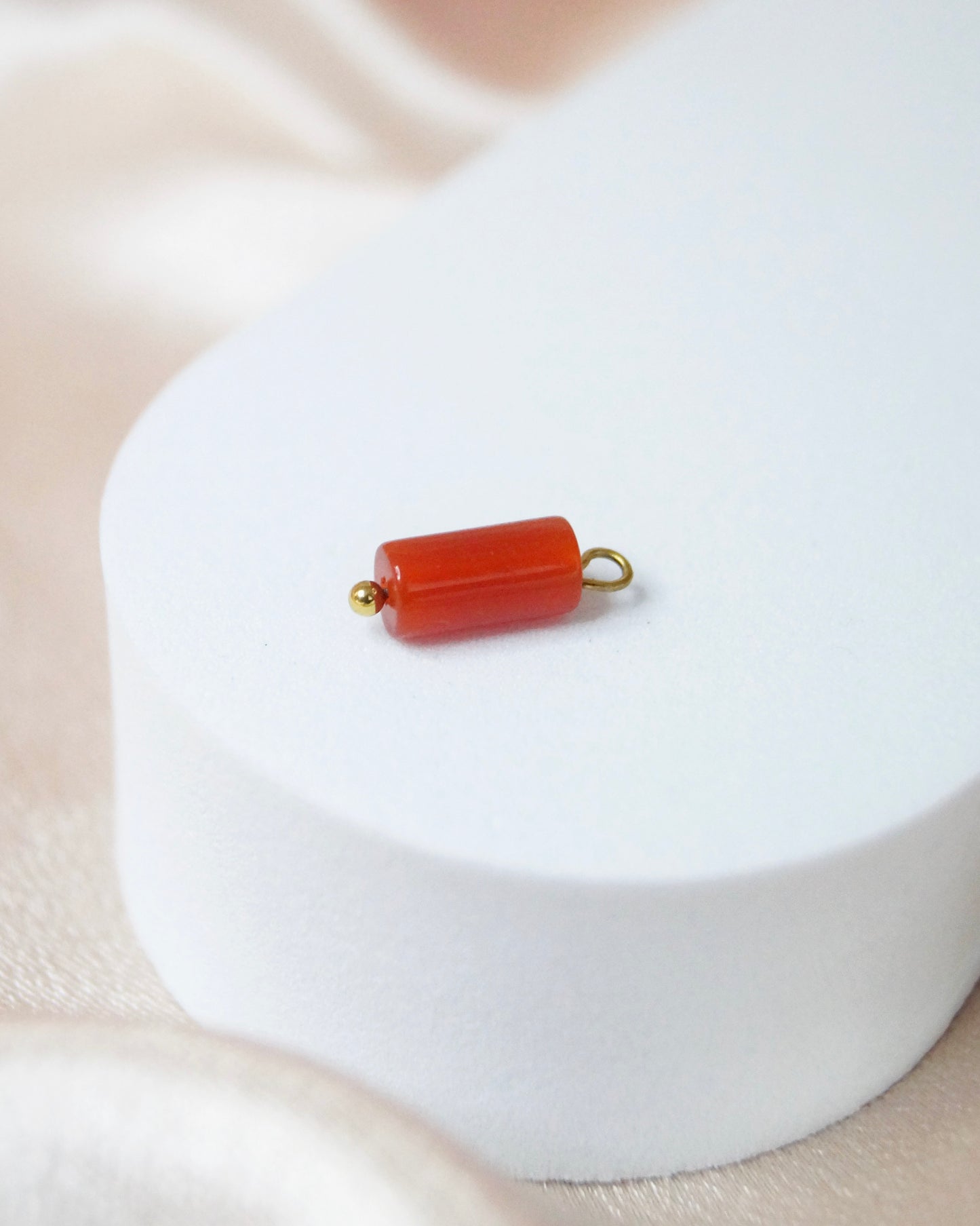 Breloque PERLE AGATE ROUGE