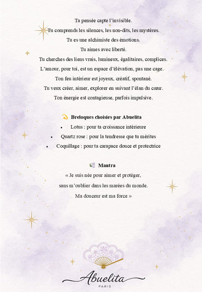 Bracelet COSMICA LINEA + thème astral