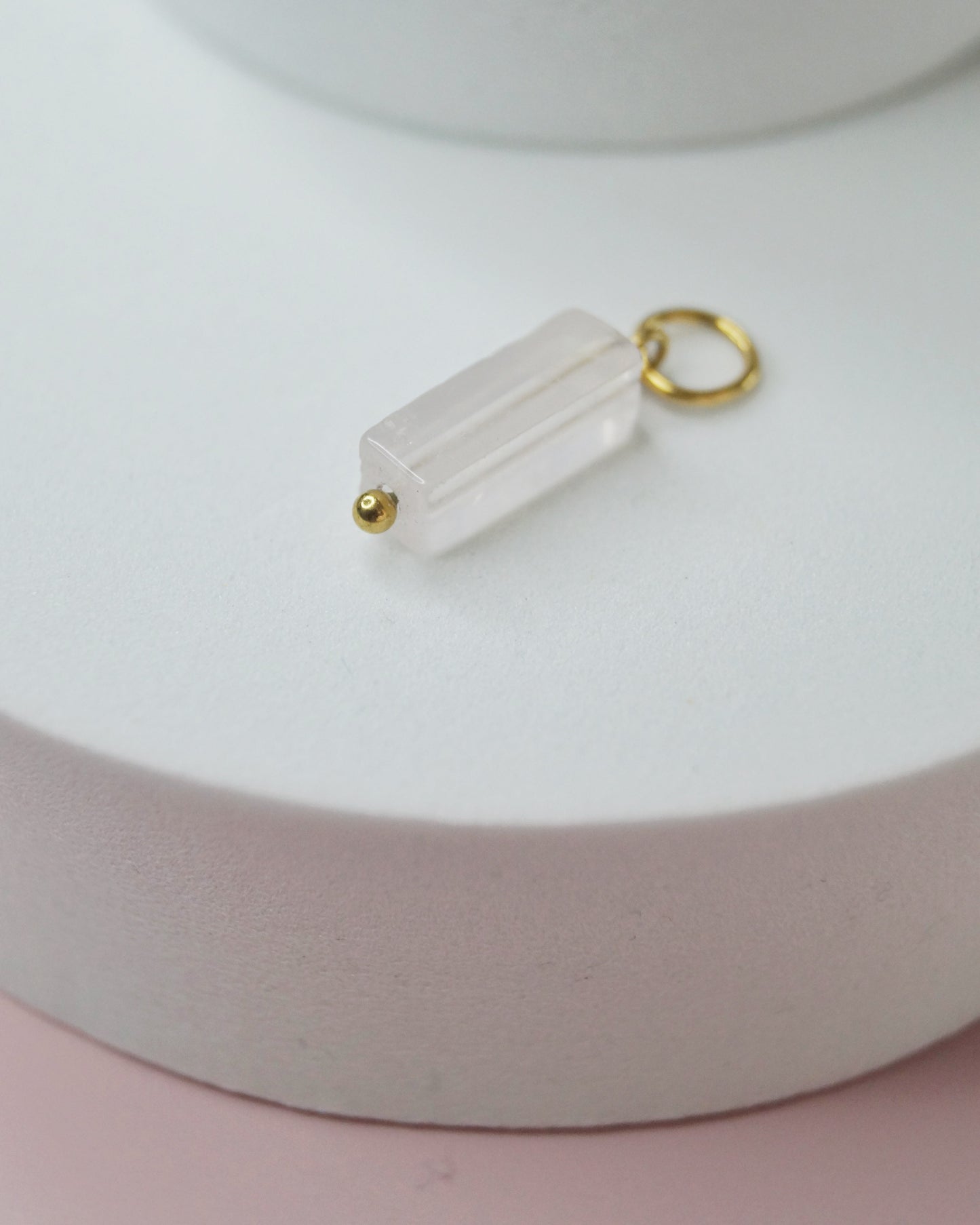 Breloque PERLE QUARTZ ROSE