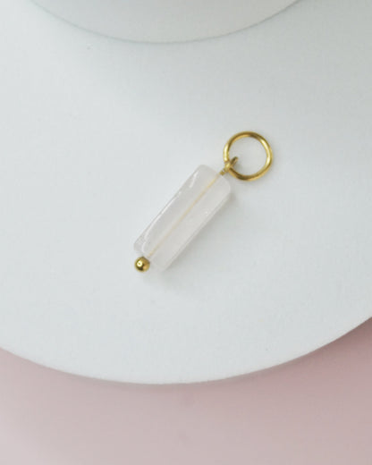 Breloque PERLE QUARTZ ROSE