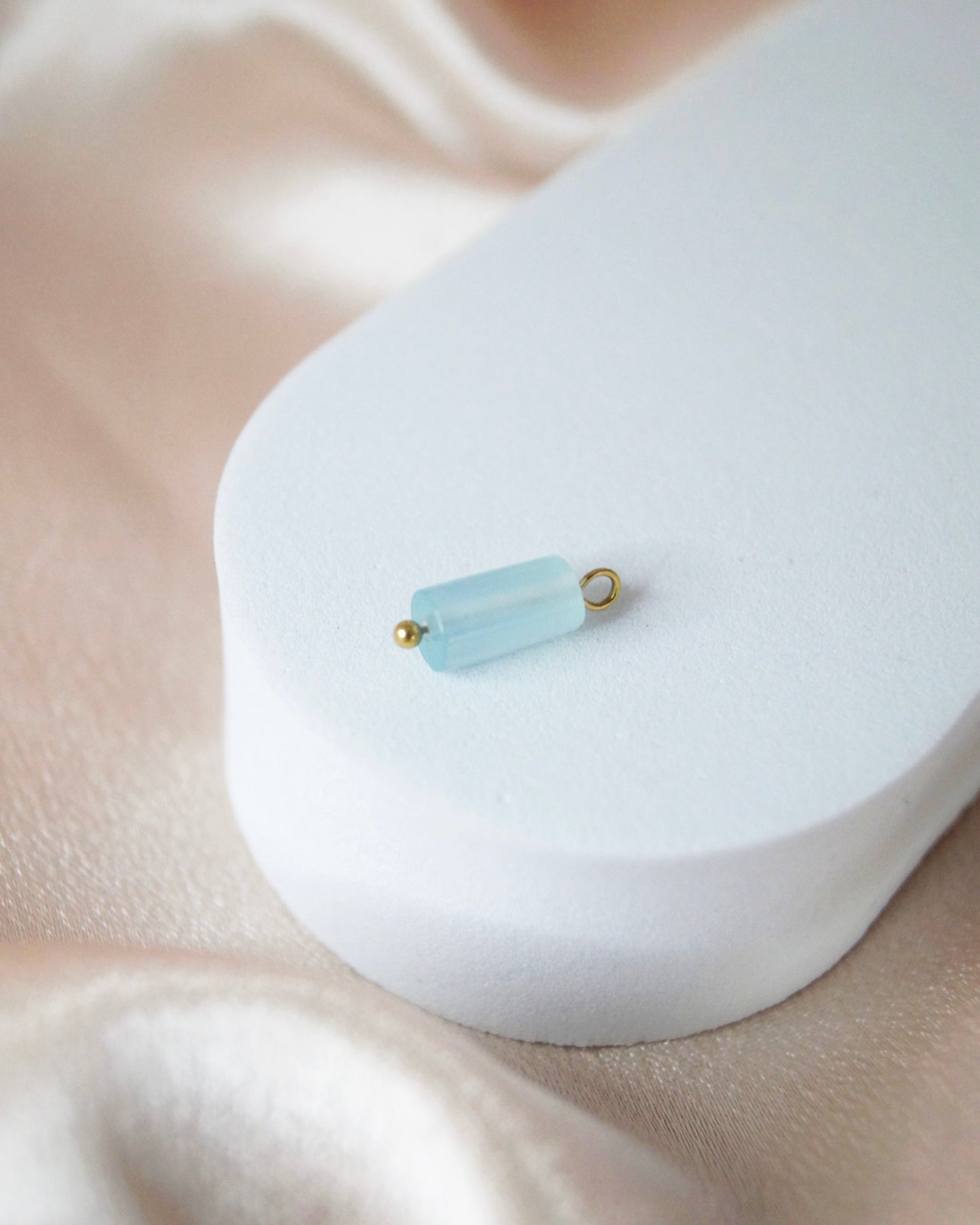 Breloque PERLE AGATE BLEUE