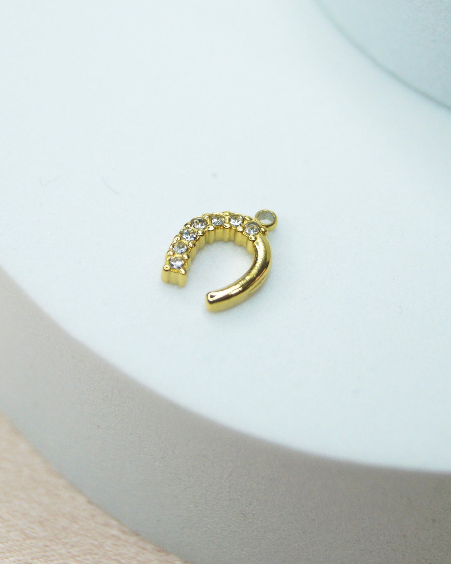 Petite breloque FER À CHEVAL STRASS