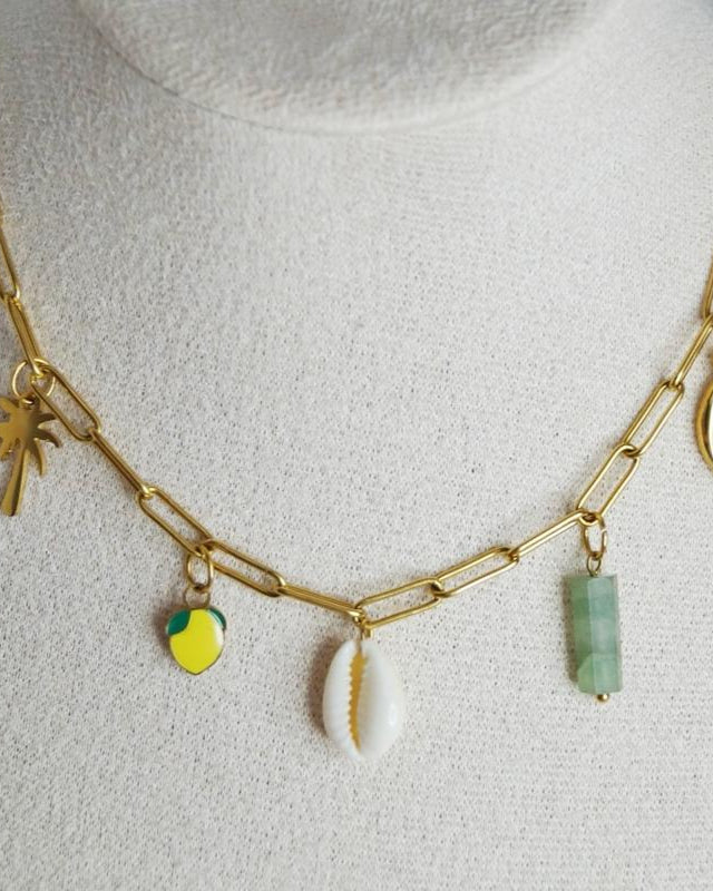 Collier personnalisable modèle LINEA (prix hors breloques)