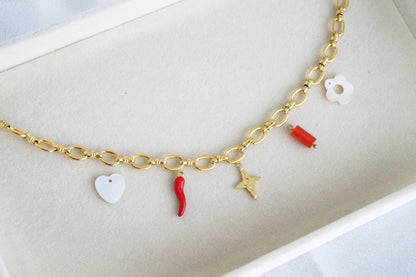 Breloque CORNE ROUGE